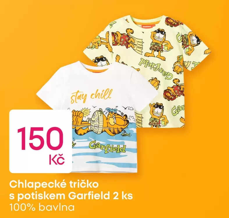Chlapecké tričko s potiskem Garfield 2 ks