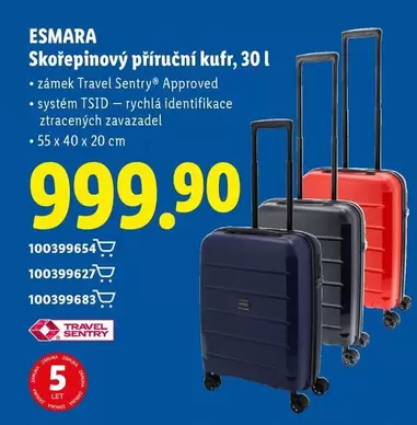 Skořepinový příruční kufr, 30 l