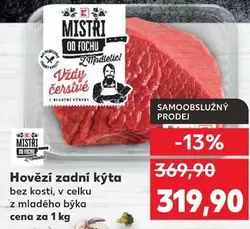 Hovězí zadní kýta bez kosti, v celku z mladého býka
