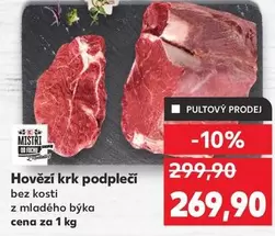 Hovězí krk podplečí bez kosti z mladého býka
