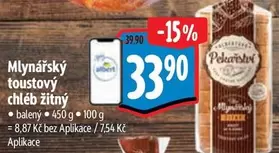 Mlynářský toustový chléb žitný