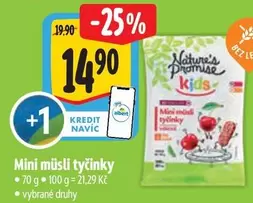 Mini müsli tyčinky