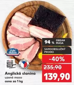 Anglická slanina uzené maso