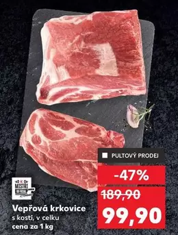 Vepřová krkovice s kostí, v celku