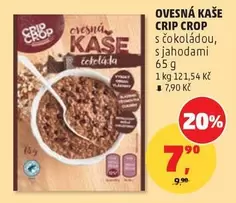 Ovesná kaše s čokoládou, s jahodami