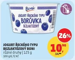 JOGURT ŘECKÉHO TYPU BORŮVKA BEZLAKTÓZOVÝ