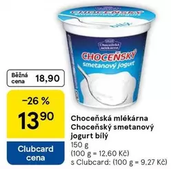 smetanový jogurt bílý