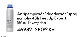 Up - Antiperspirační deodorační sprej na nohy 48h