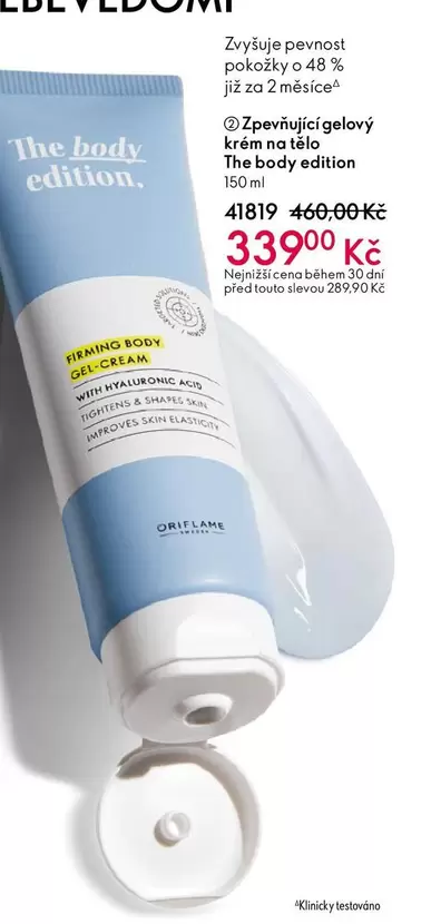 Zpevňující gelový krém na tělo The body edition