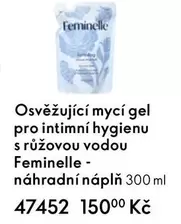 Osvěžující mycí gel pro intimní hygienu s růžovou vodou - náhradní náplň 300 ml