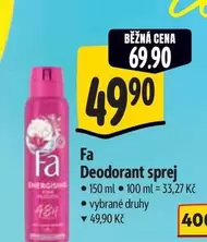 Deodorant sprej