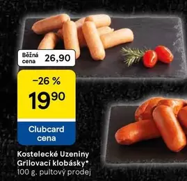 Kostelecké Uzeniny Grilovací klobásky