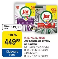 Jar Kapsle do myčky na nádobí
