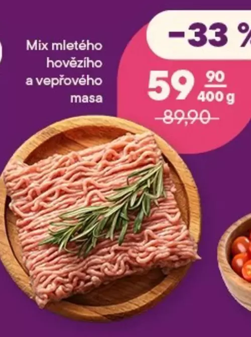 Mix mletého hovězího a vepřového masa