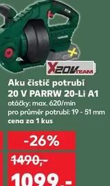 Aku čistič potrubí 20 V PARRW 20-Li A1