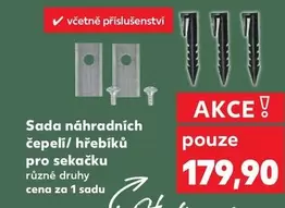 Sada náhradních čepelí/hřebíků pro sekačku