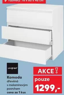 Komoda dřevěná s melaminovým povrchem