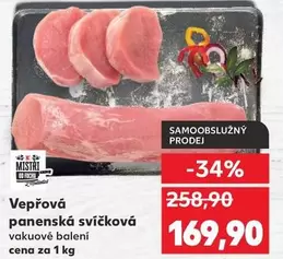 Vepřová panenská svíčková vakuové balení