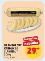 Bramborový knedlík se slaninou