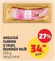 ANGLICKÁ SLANINA V CELKU ŘEZNÍKŮV TALÍŘ