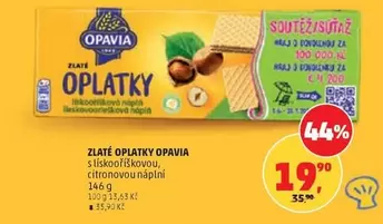 ZLATÉ OPLATKY s lískooříškovou, citronovou náplní