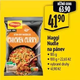 Nudle na pánev Chicken Curry