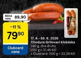 Chodura Grilovací klobáska