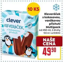 Kleveráček s kokosovou, vanilkovou příchutí Multipack