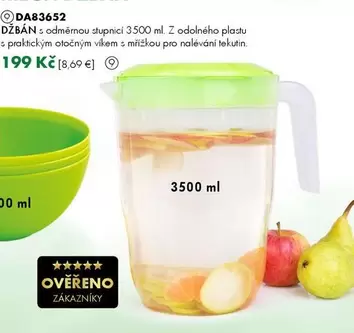 DŽBÁN s odměrnou stupnicí 3.500 ml