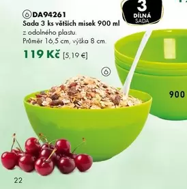 Sada 3 ks větších misek 900 ml