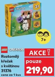 Roztomilý křeček s květinou 31376