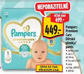 Jumbo - Premium Care Dětské plenky/pants pack
