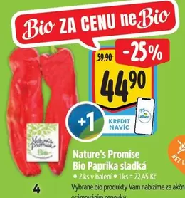Bio Paprika sladká
