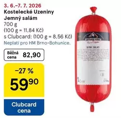 Kostelecké Uzeniny Jemný salám