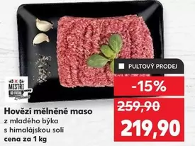Hovězí mleté maso z mladého býka s himalájskou solí