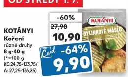 Koření různé druhy