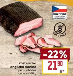 Kostelecká anglická slanina z pultu lahůdek