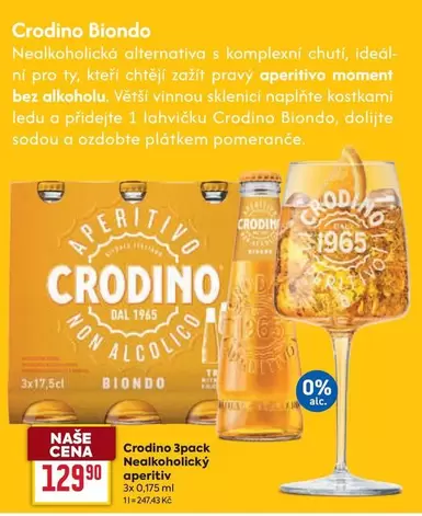 Crodino 3pack Non Alcolico Biondo