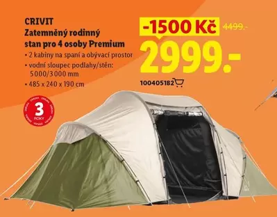 Stan - Zatemněný rodinný stan pro 4 osoby Premium