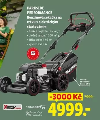Benzínová sekačka na trávu s elektrickým startováním