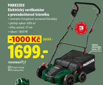 Elektrický vertikutátor a provzdušňovač trávníku