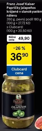 Kaiser - Papričky jalapeños krájené v slanokyselém nálevu