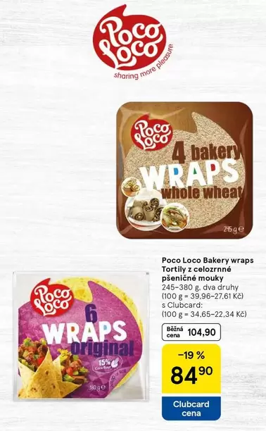 Bakery Wraps Whole Wheat