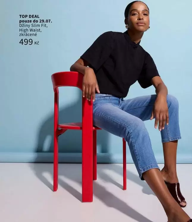 Džíny Slim Fit, High Waist