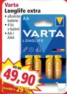 Longlife extra AA alkalické baterie