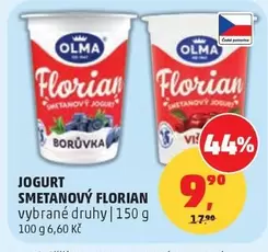 JOGURT SMETANOVÝ FLORIAN vybrané druhy