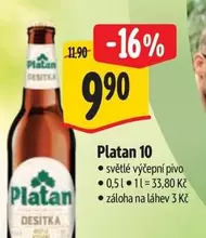Platan 10 světlé výčepní pivo