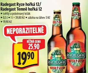 Radegast Ryze hořká 12/ Radegast Temně hořká 12