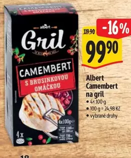 Camembert na gril s brusinkovou omáčkou