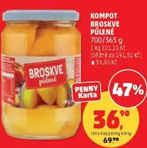 KOMPOT BROSKVE PŮLENÉ